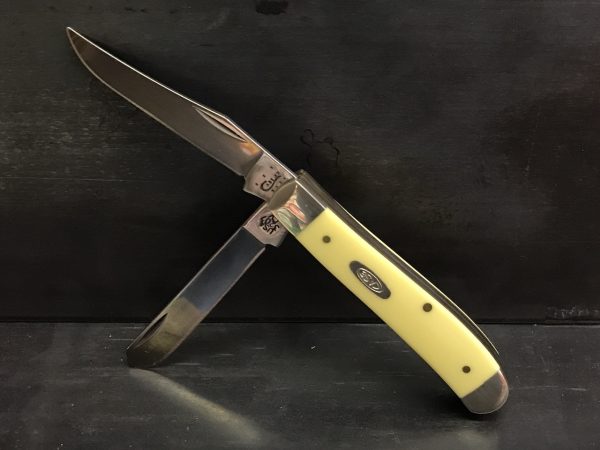 W R Case & Sons Cutlery 00029 Mini Trapper Knife, Yellow Handle 00029