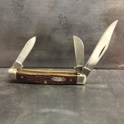 Case Medium Brown Stockman with Sheepfoot Blade Pocket Knife