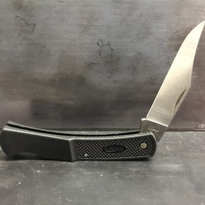 Case Medium Black Lockback Pocket Knife 00147