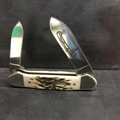 Case Knives Amber Bone Canoe Pocket Knife 00263