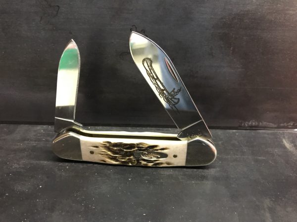 Case Knives Amber Bone Canoe Pocket Knife 00263